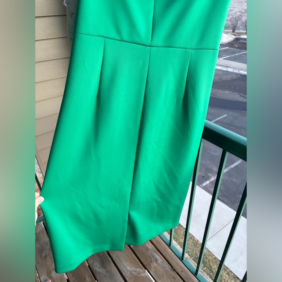 🆕🌿 Eliza J Emerald Green One-Shoulder Ruched Cocktail Dress Size 14 Party Formal - Picture 10 of 16